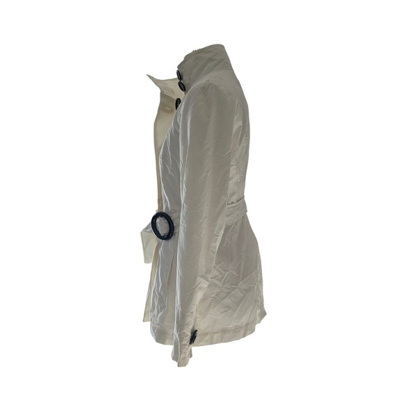 Esprit Womens Off White Double Breasted Belted Trench Coat Jacket Size Small - Picture 5 of 14